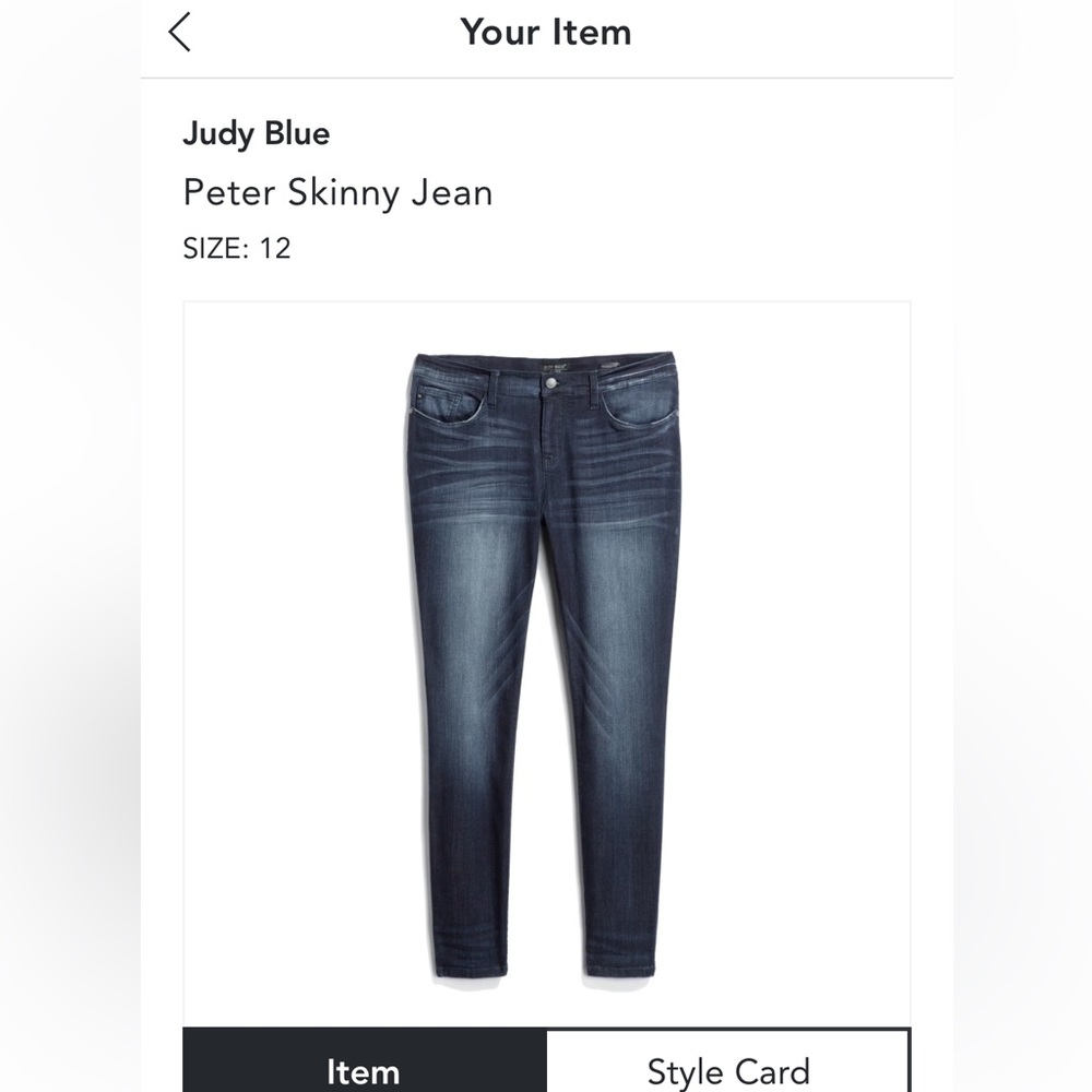 Stitch Fix Judy Blue size 12 jeans, inseam 30. low waisted, skinny jeans
